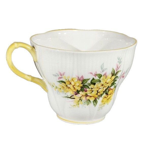 Royal Albert Teacup Saucer Blossom Time Series Laburnum Bone China Yellow Flower - Picture 6 of 9